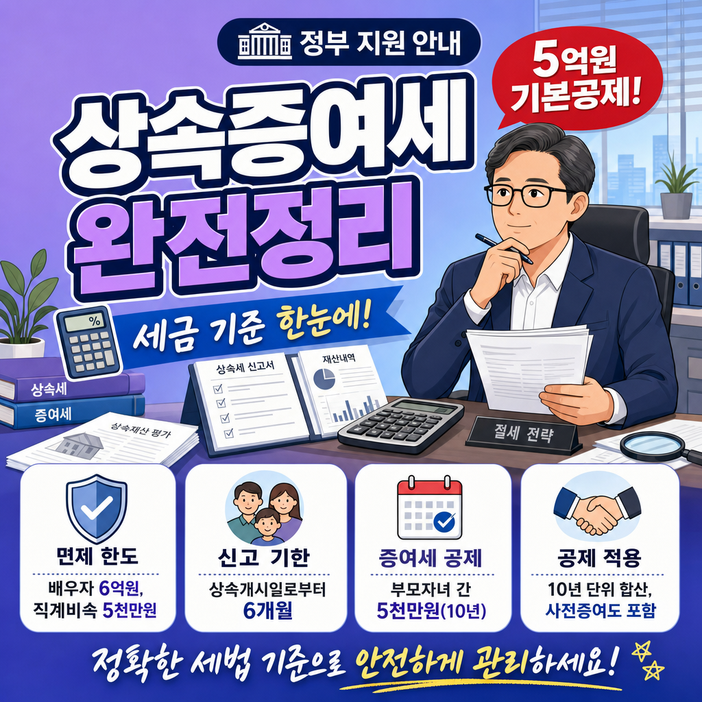 2026년 가족 증여세 완전정리: 배우자 6억·부모 5천만·차용 2.17억 비과세 기준