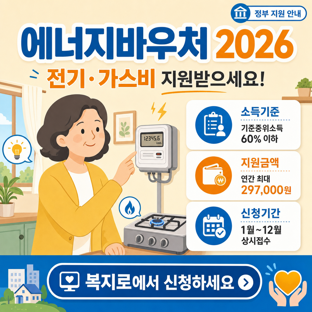 에너지바우처 2026 자격·지원금액·신청기간 — 6월 15일부터 신청 시작