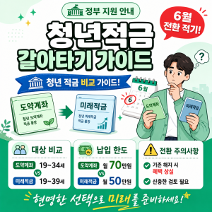 청년도약계좌 → 청년미래적금 갈아타기, 6월 22~7월 3일 신청 완전 가이드 — 대상·손익·5단계